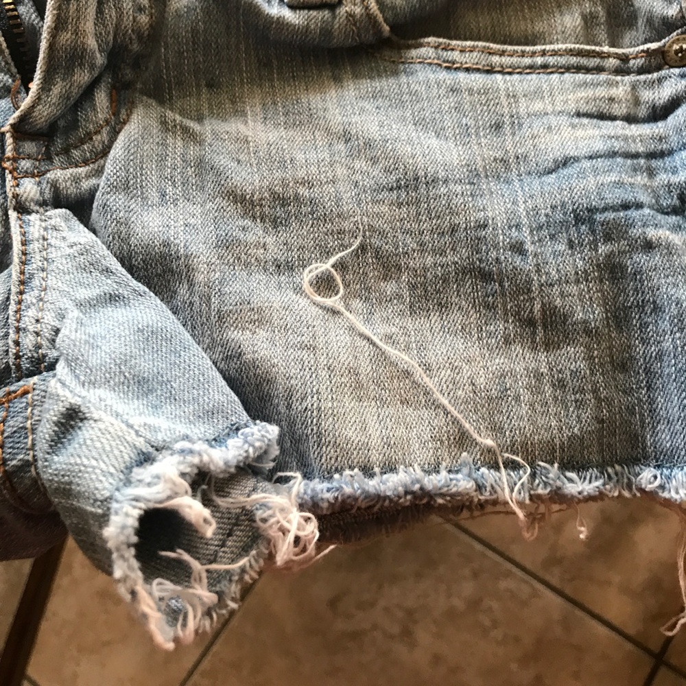 Frayed jean shorts